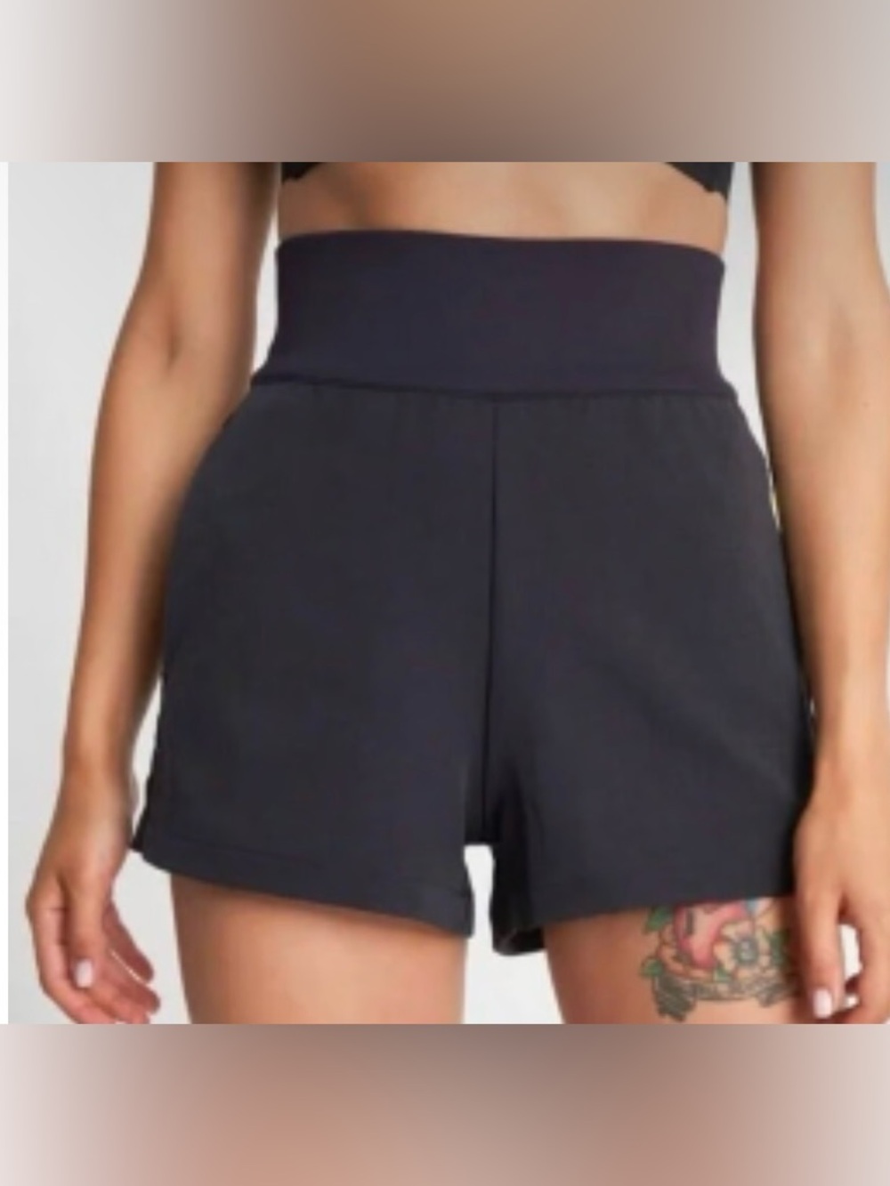 Nike High-Waist Black Athletic Shorts